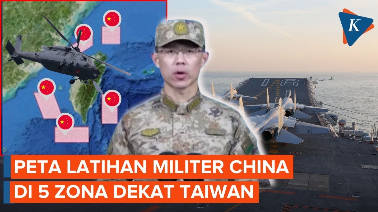 Intip Peta Latihan Militer China Dekat Taiwan, 5 Zona Jadi Arena "Tempur"