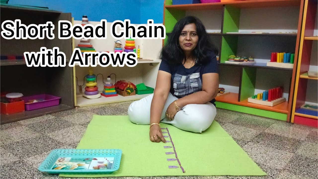 Short bead chain with Arrows ( Arithmetic) #montessoriactivity #montessoritraining