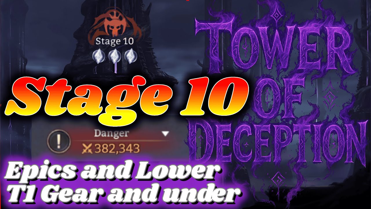Tower of Deception Stage 10 Boss Guide | Under 385K BP | F2P Epic + Common Team! | Watcher of Realms