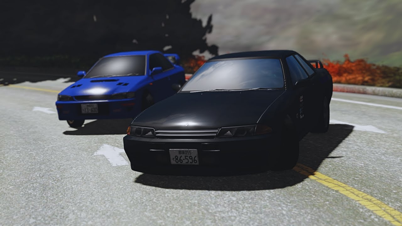NightKids VS Impact Blue | Ominous Runners Impromptu Battle | GTR R32 VS Subaru GC8 (Myogi Touge)