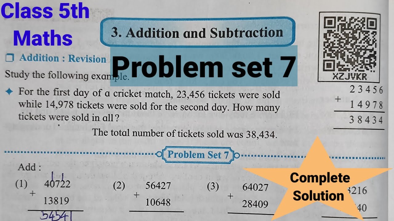 Problem Set 7 Class 5 Maths | Chapter 3: Addition and Subtraction