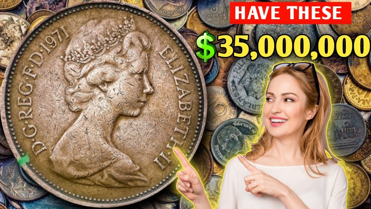 Стоимость британской монеты Елизаветы II 1971 года в 2 пенса | Сколько стоит британская монета Ел...