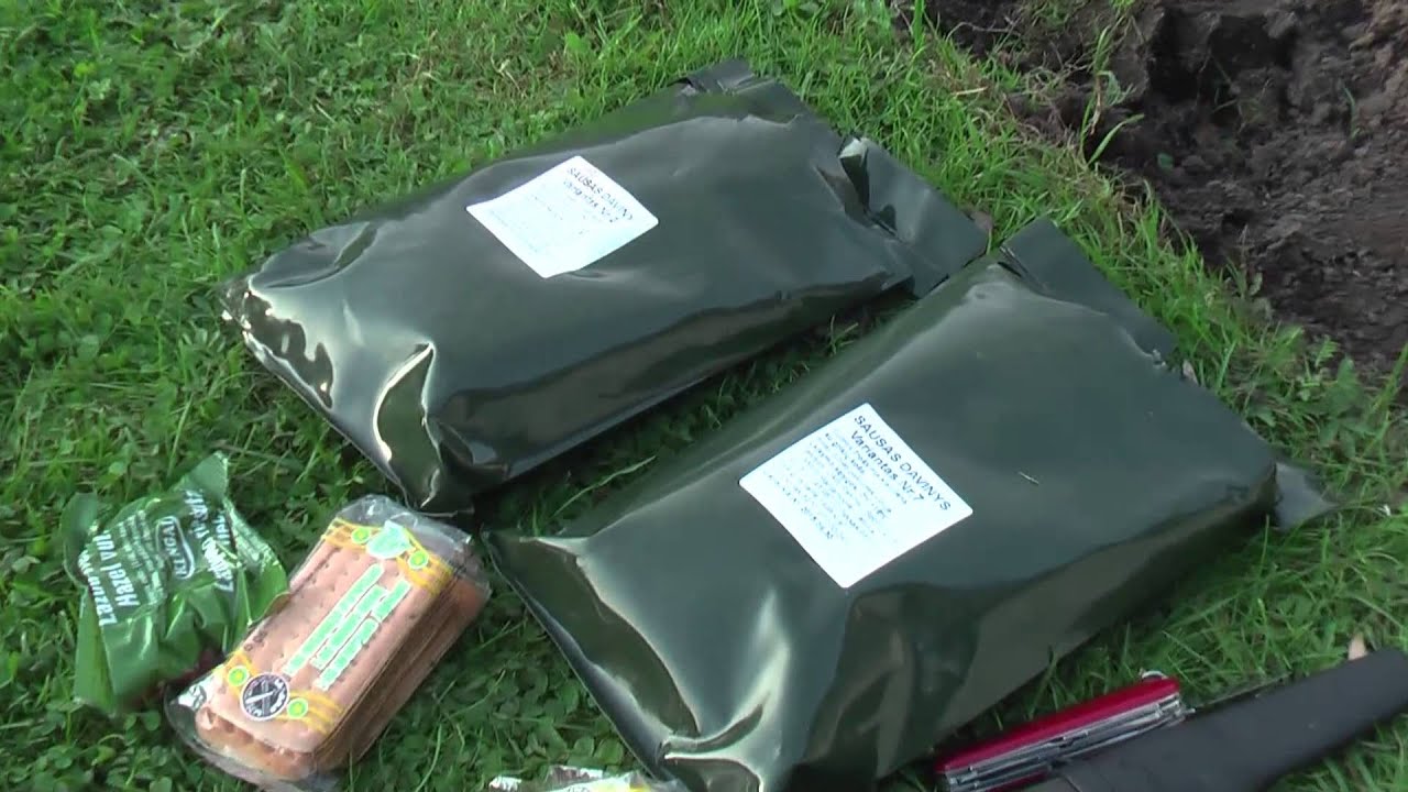 Lietuvos kariuomenės sausas davinys. Lithuanian MRE Army combat ration