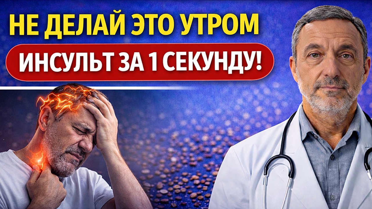 Инсульт начинается утром: роковая ошибка миллионов после 60.