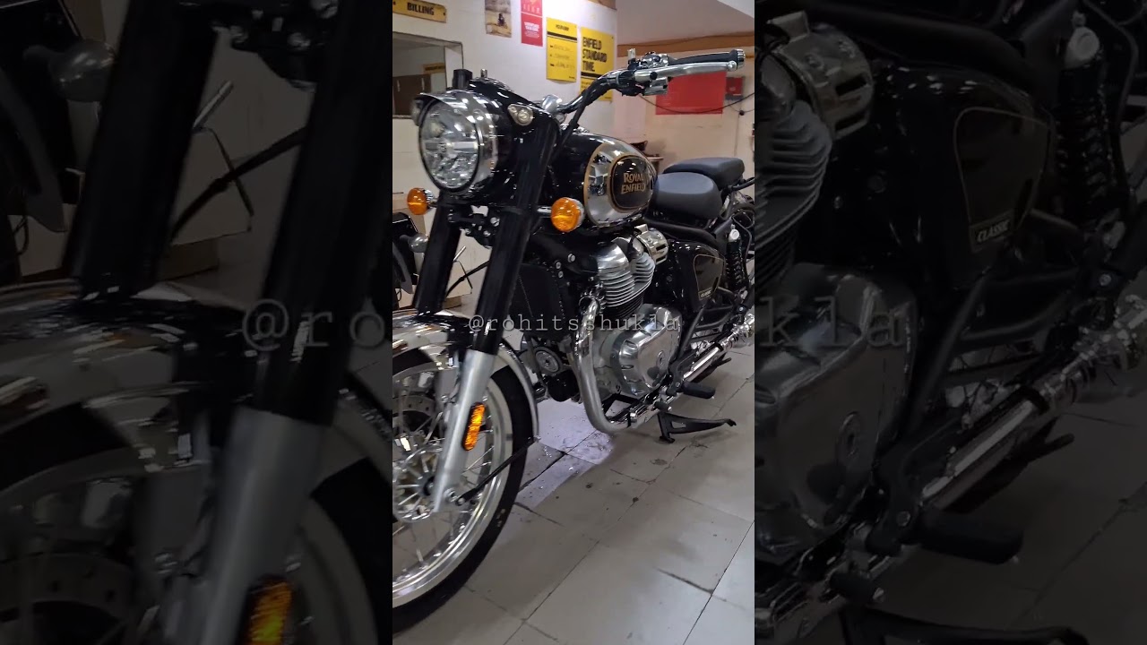 TWIN Classic 650 ☆ Black Chrome ❤️ #royalenfield #classic650 #shorts #viral #trending #ytshorts #yt