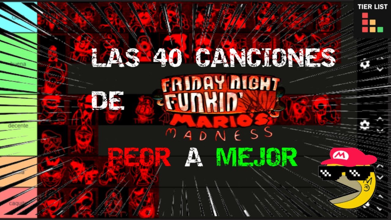 LAS 40 CANCIONES DE MARIO MADNESS V2 TIER LIST (mi opinión)