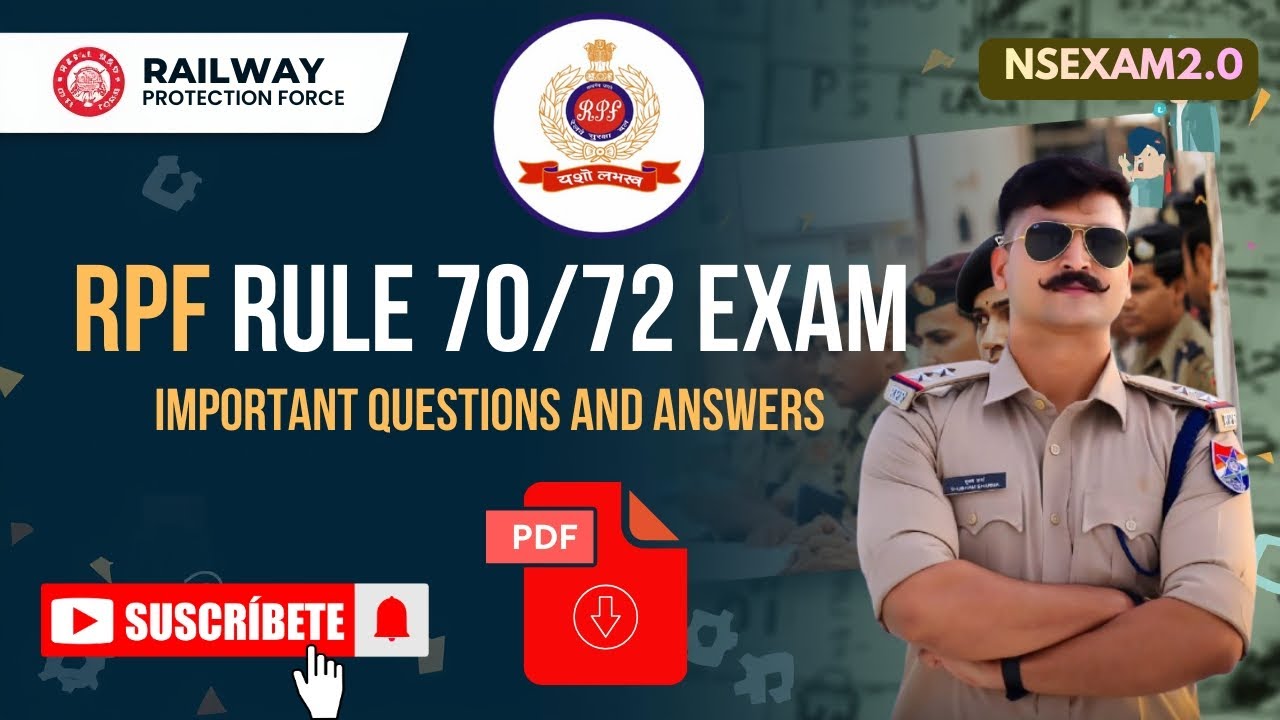 RPF Promotion Exam Questions & Answers in Hindi | RPF Rules 1987 MCQ | Most Important Questions