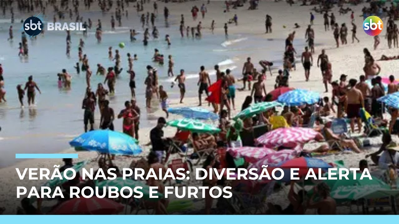 Praias do litoral paulista registram movimento intenso e aumento de crimes | #SBTBrasil