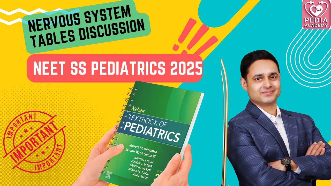 Nervous System Tables | Nelson Pediatrics | NEET SS & INI SS 2025 High Yield #neetss2025 