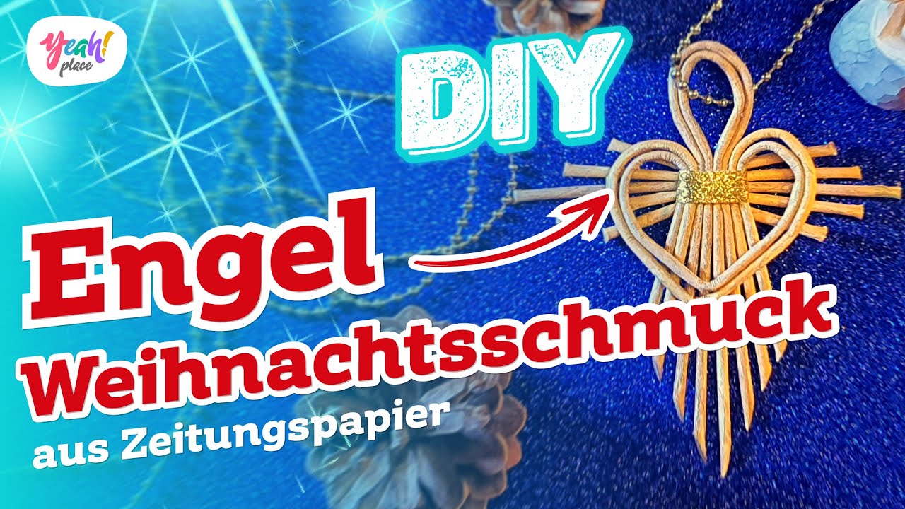 Weihnachtsdekoration - Engel aus Zeitungsröhrchen | Kreativität für die ganze Familie! 📰🙌👼