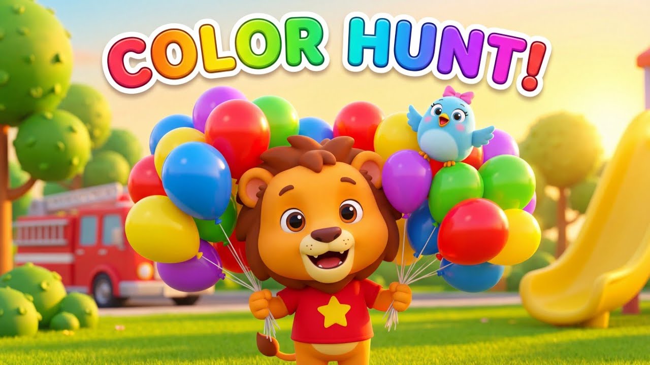 Learn Colors with Leo the Lion! 🦁🎈 Fun Color Hunt Game for Toddlers