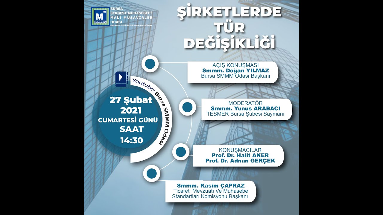 ŞİRKETLERDE TÜR DEĞİŞİKLİĞİ (BİRLEŞME) - ONLİNE SEMİNER