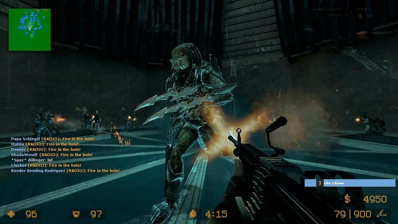 Counter Strike Source Zombie Escape all 4 rounds online gameplay on Predator Ultimate 2/2