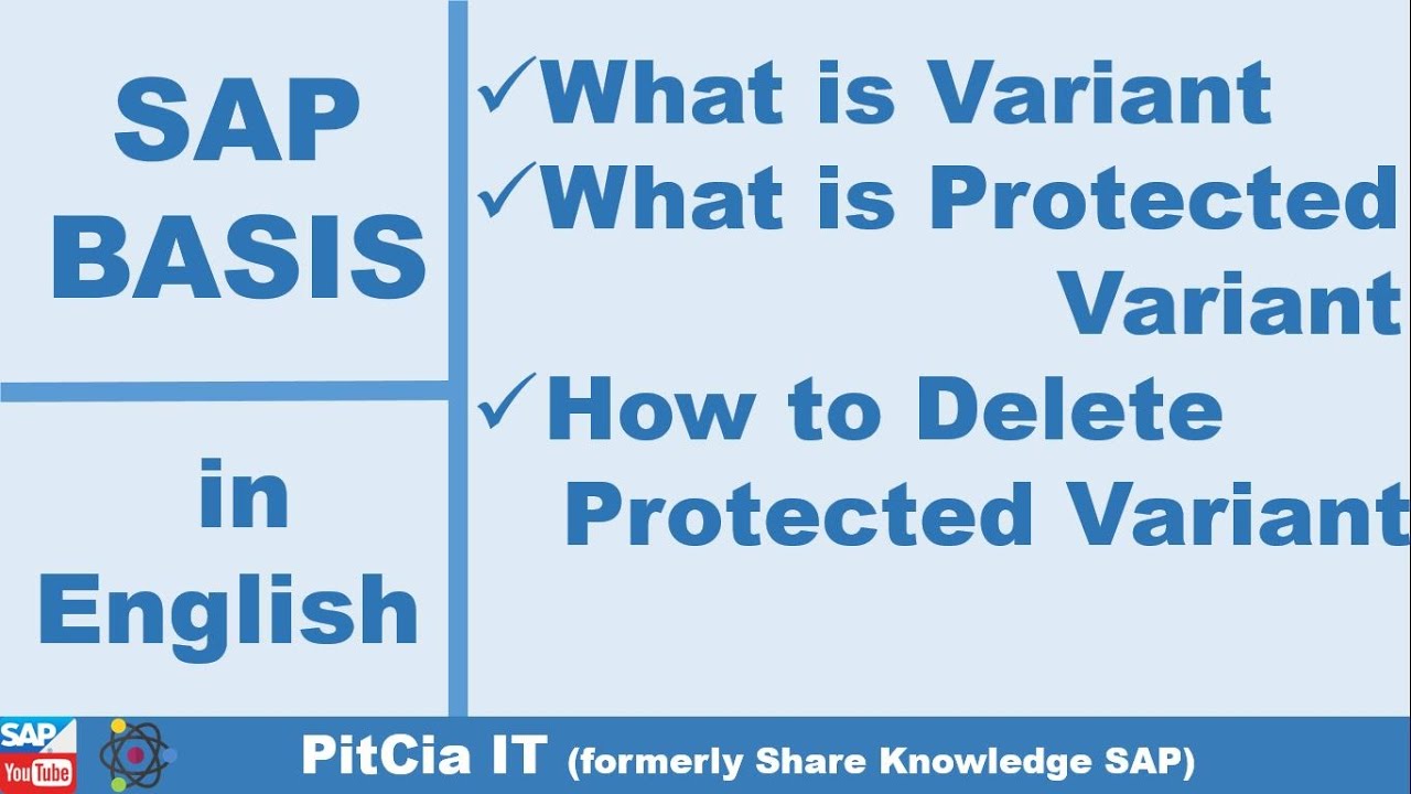 How to Delete Protected Variant in SAP HANA, What is Variant, Which Table Variant Store - English