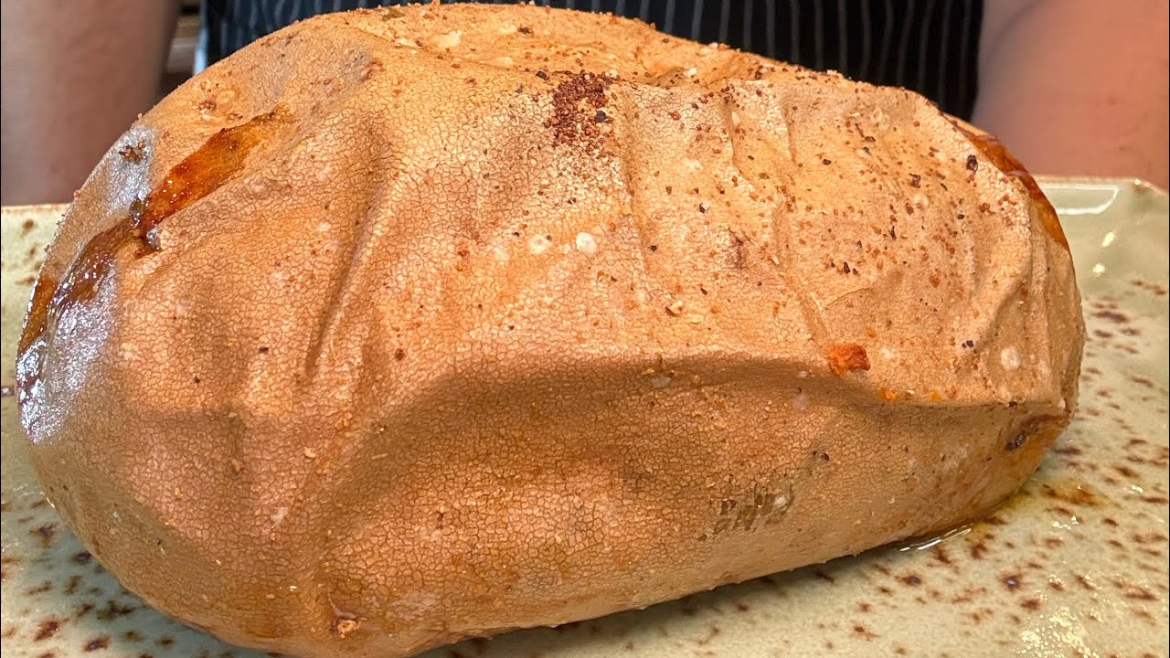 Блюдо из свиной лопатки, фаршированный сладкий картофель (3 порции)