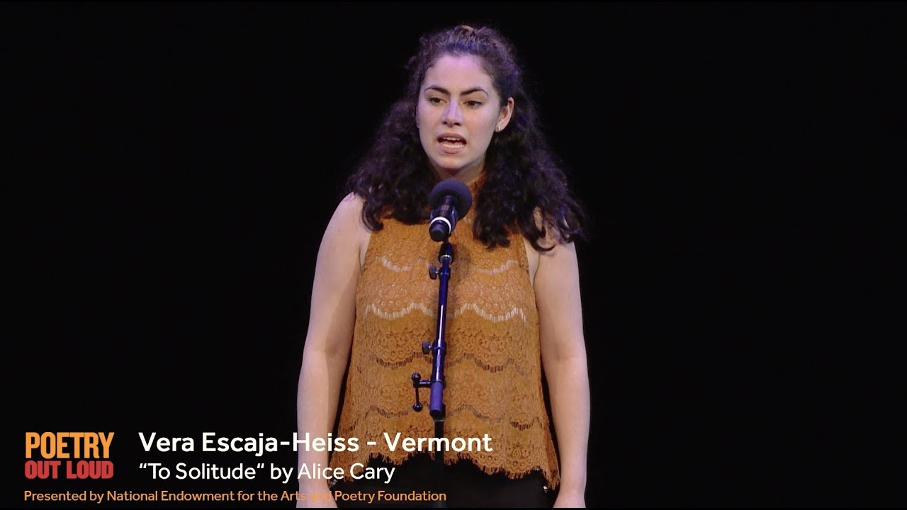Poetry Out Loud: Vera Escaja-Heiss recites 