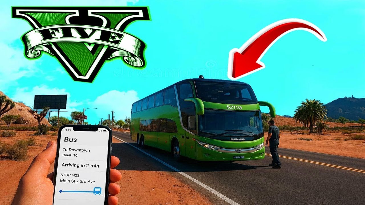 TRABAJANDO De Conductor de BUS en GTA V 🚍!