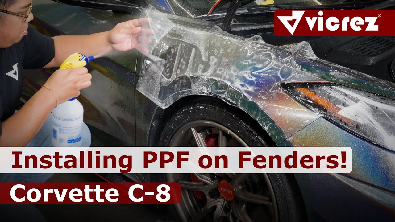 How to Wrap a Car's Fender with Vicrez PPF Pre-Cut Kit vpp236| 2020 Chevy Corvette C8