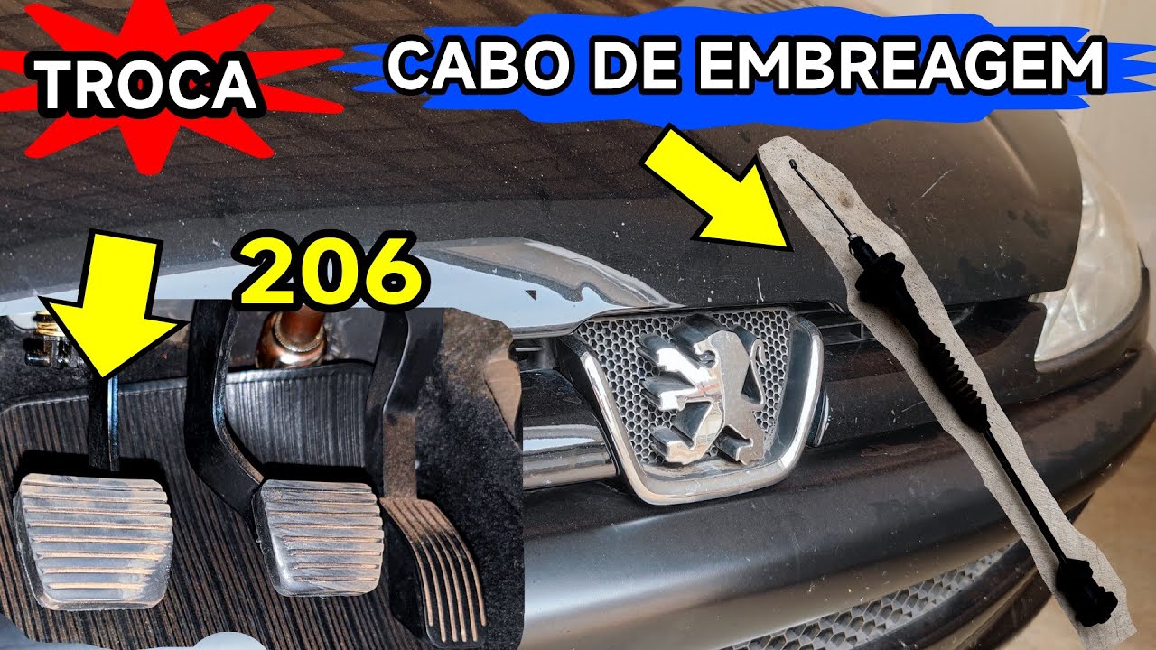🔴Troquei o cabo de embreagem do Peugeot 206