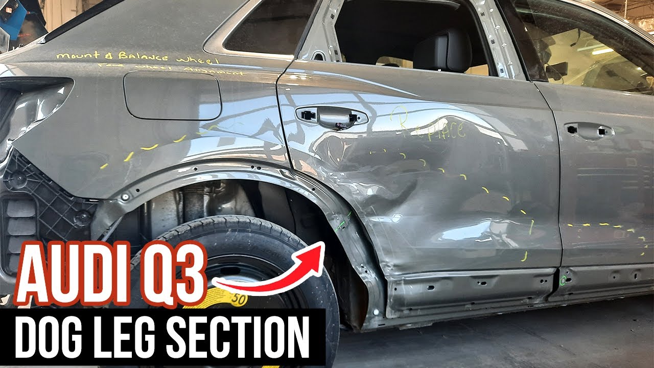 Смятая боковая панель Audi секция Dog Leg