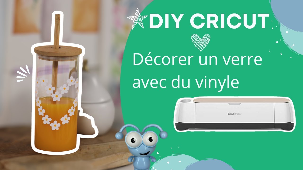 DIY Cricut : Décorer un verre à paille avec du Vinyle et sa cricut maker