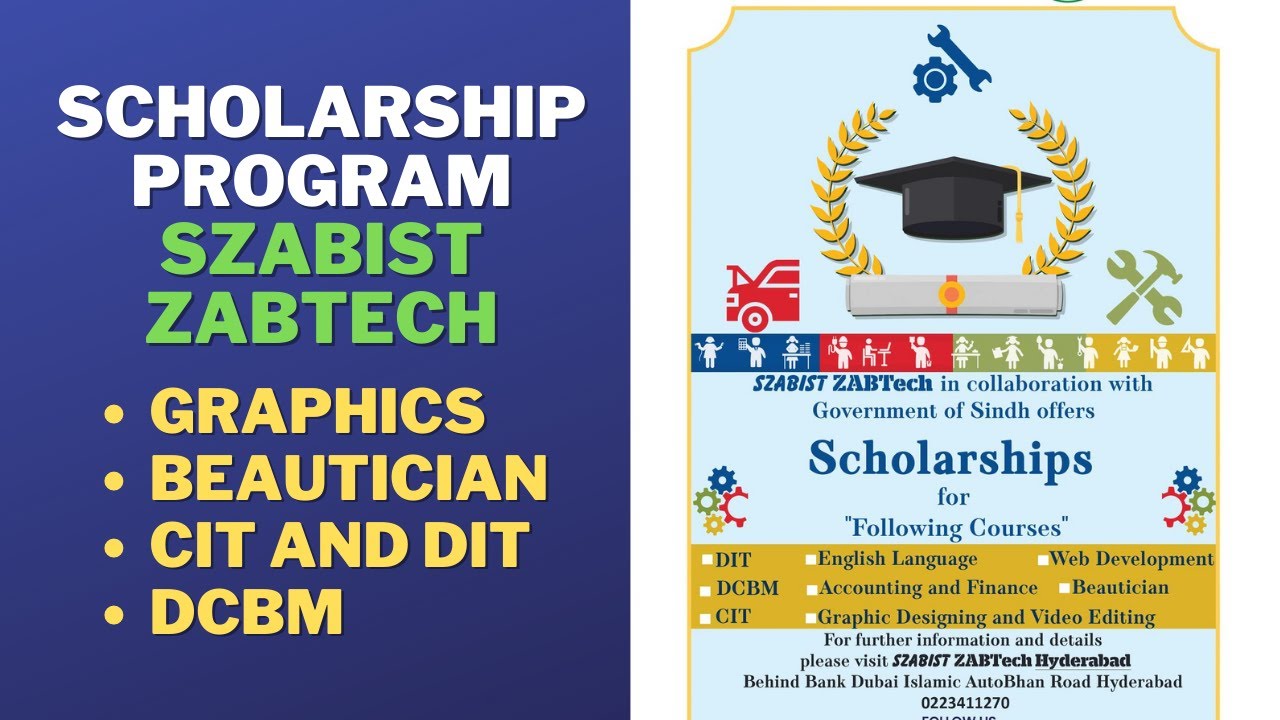 Scholarship Program SZABIST ZABTech | Mithal Lagari
