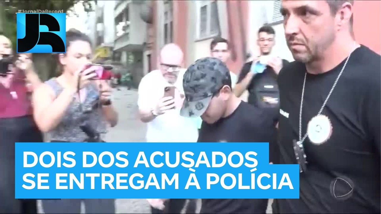Acusados de envolvimento em estupro coletivo contra adolescente no RJ se entregam na delegacia