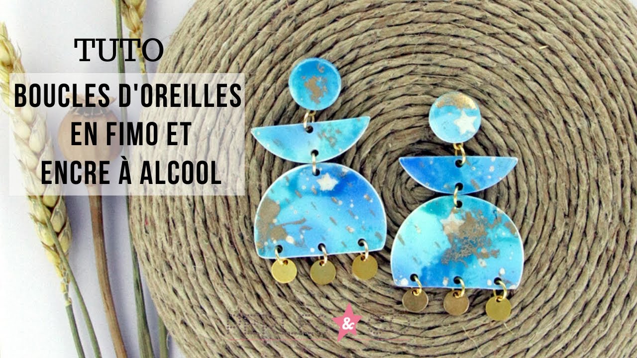 TUTO | Boucles d'oreilles polymère et encres à alcool