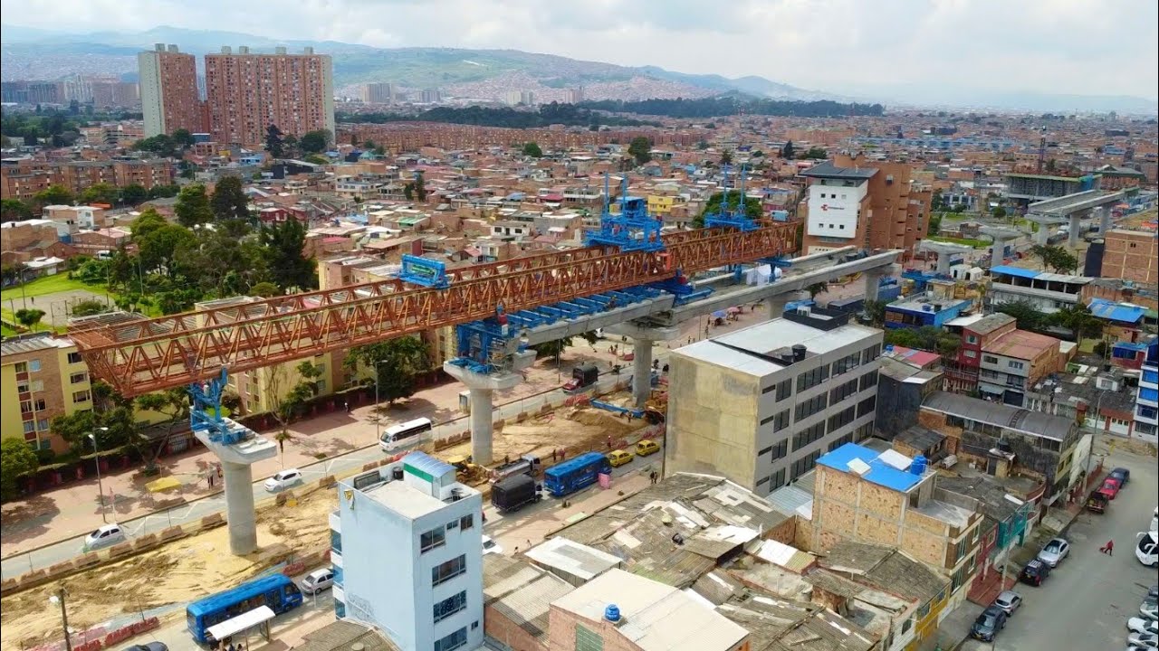 Flying Drone: Avance Metro de Bogota - Viga Lanzadora entre Estación 4 y 5 (8 de enero)