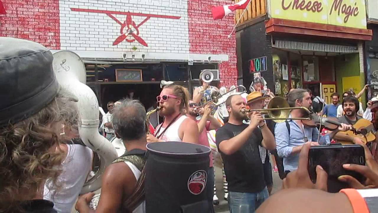 Lemon Bucket Orkestra: Move it! Pedestrian Sundays, Kensington Market, Toronto, June 26th, 2016