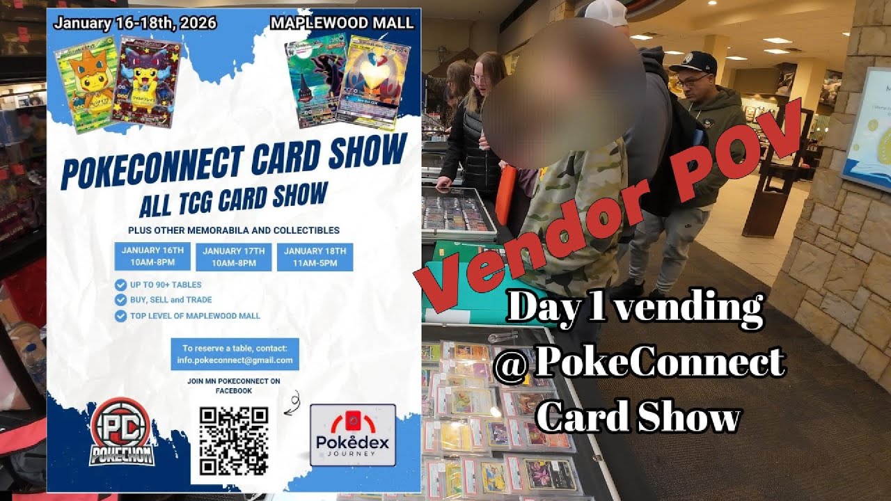 First Time Vending a Card Show | PokeConnect Day 1 #pokemon #vendor #pov #pokemoncards
