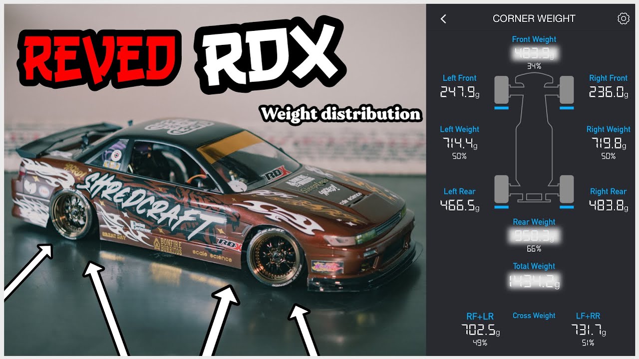 RC Drift Car Weight Balance Revealed! #rcdrift #rcdrifting