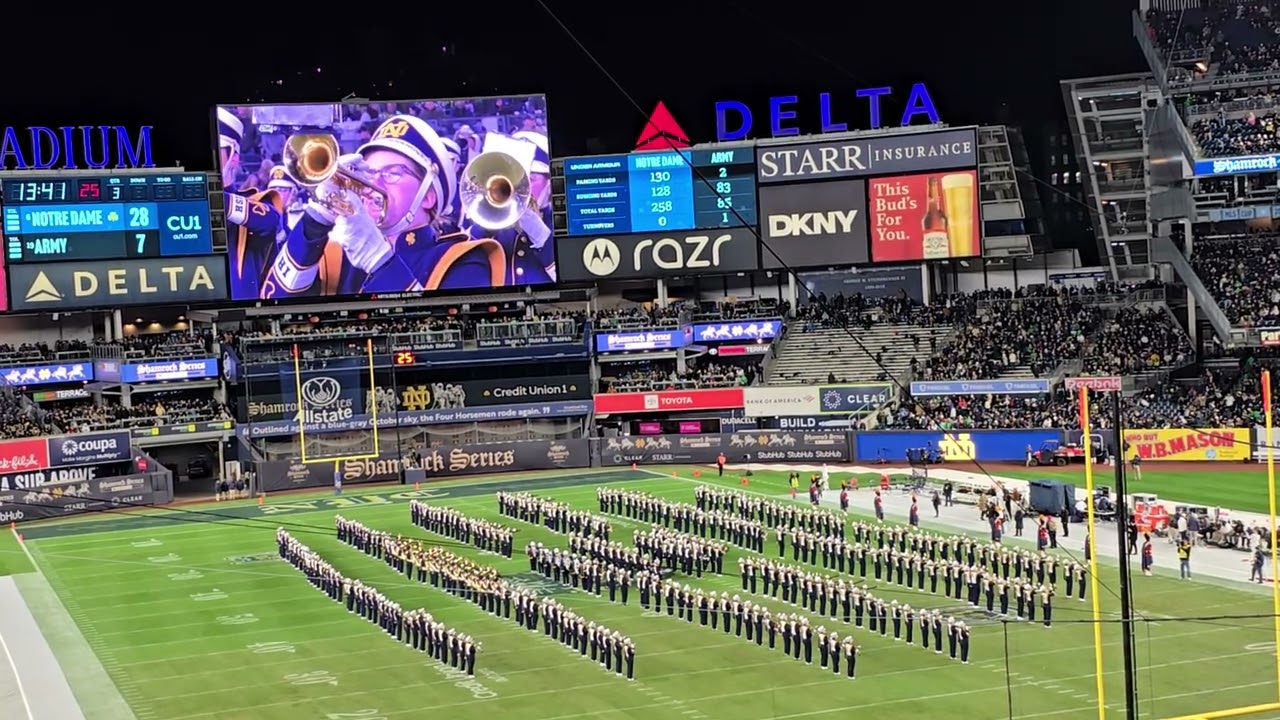 Notre Dame Marching Band Halftime Show Army Game at Yankee Stadium in Bronx, NY November 23, 2024