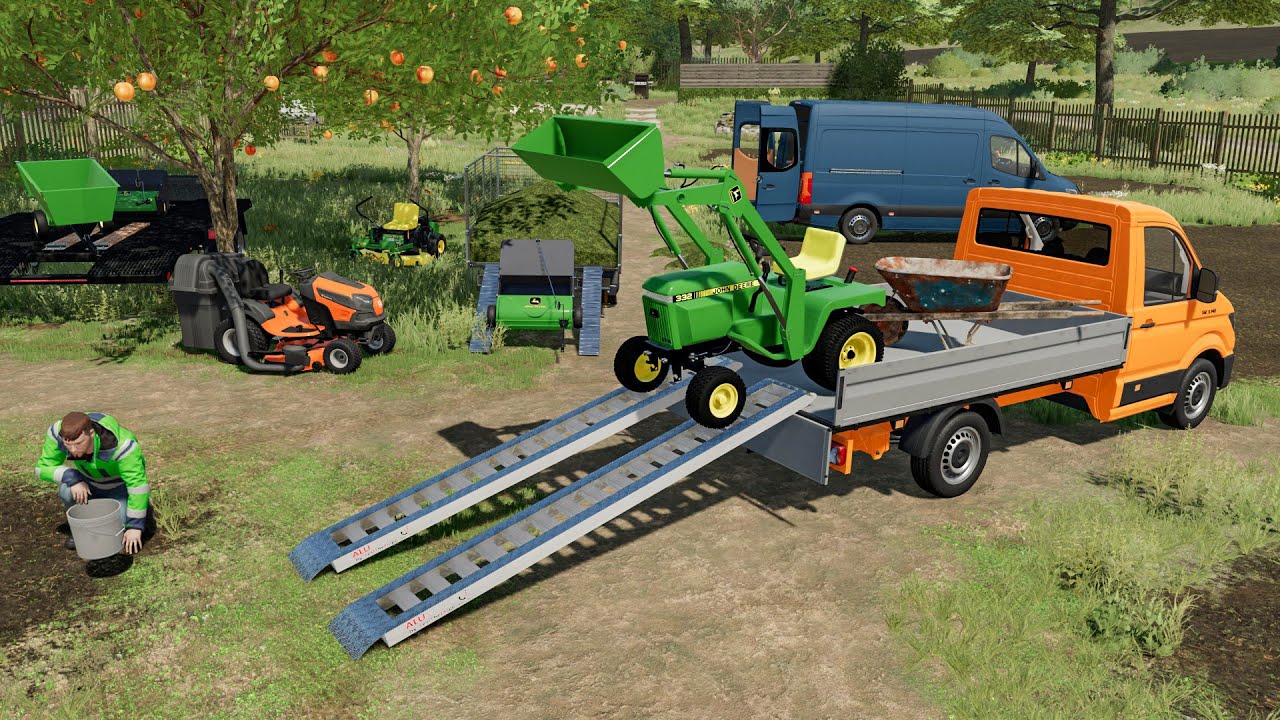 Restauration du Jardin Familial avec des micros tracteurs John Deere | FS 22 paysagiste