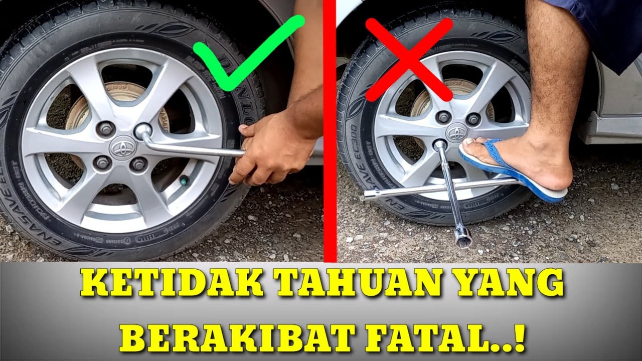 Cara mengencangkan Mur Roda yang Benar