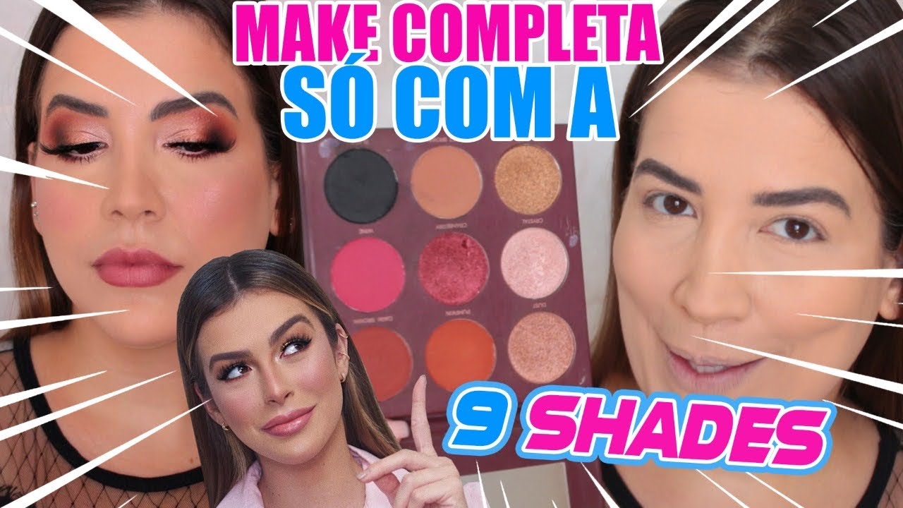 PELE E OLHOS COM UMA PALETA ( 9 shades Da MARI SAAD)