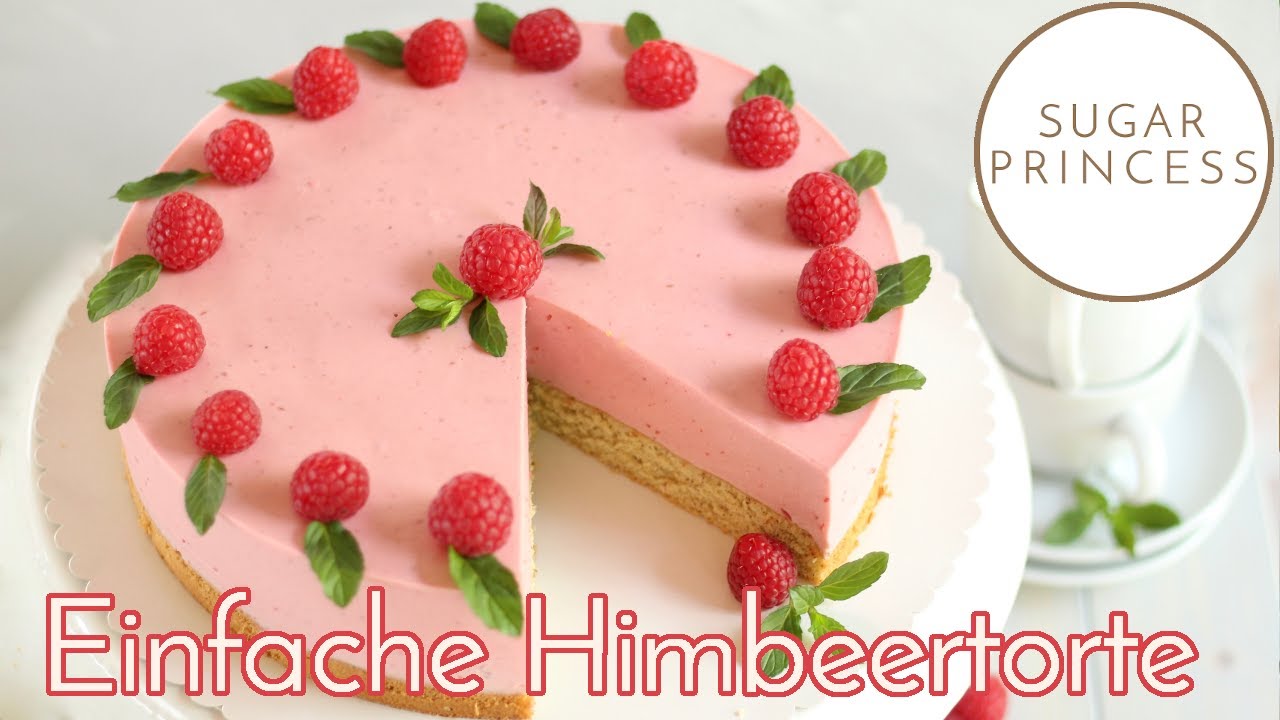 Schnelle, einfache Himbeertorte mit Buttermilch und Mandelbiskuit 💝🍰👍🏼| Rezept von Sugarprincess