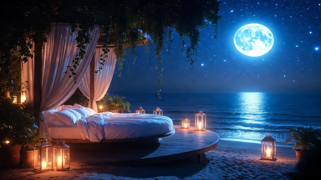 Sleep by The Ocean Garden • Deep Relaxing Piano for Sleep