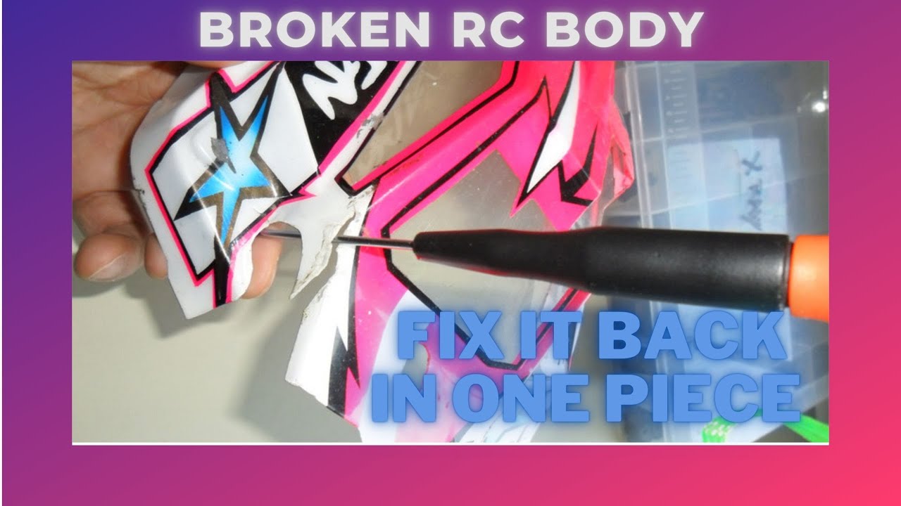 How to repair - fix a broken - damaged RC Lexan - Shell body