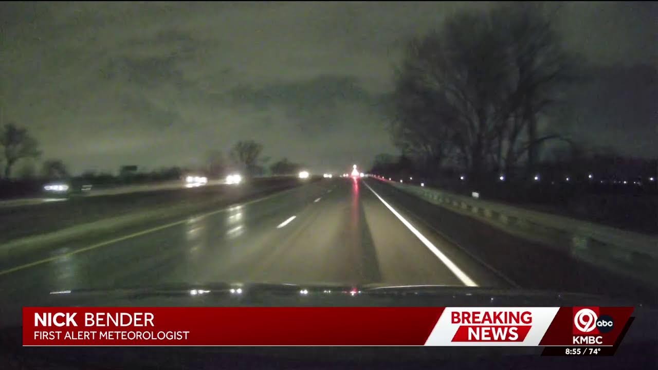 Monitoring a tornado warning in the KMBC viewing area