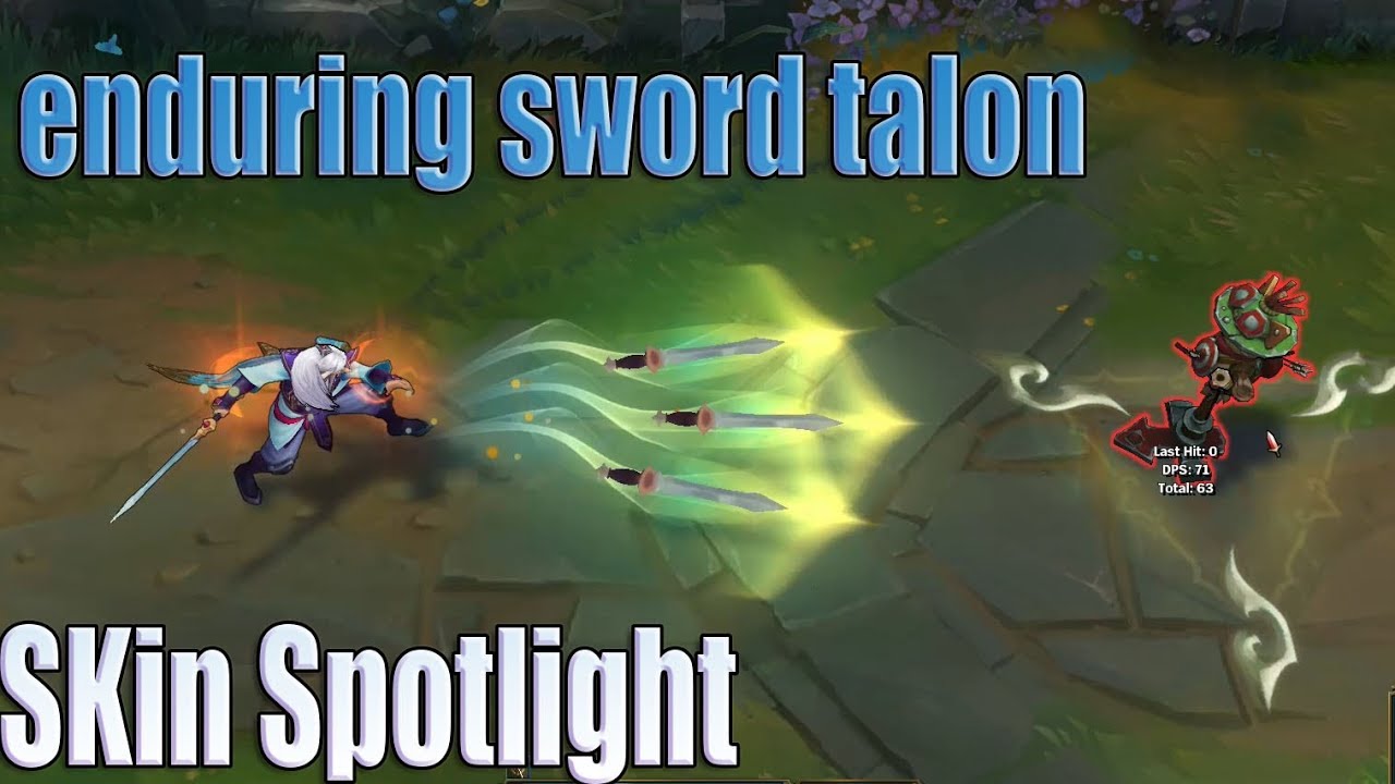 enduring sword talon SKin 2018 || League of Legends Spotlight New Enduring Blade SKins !