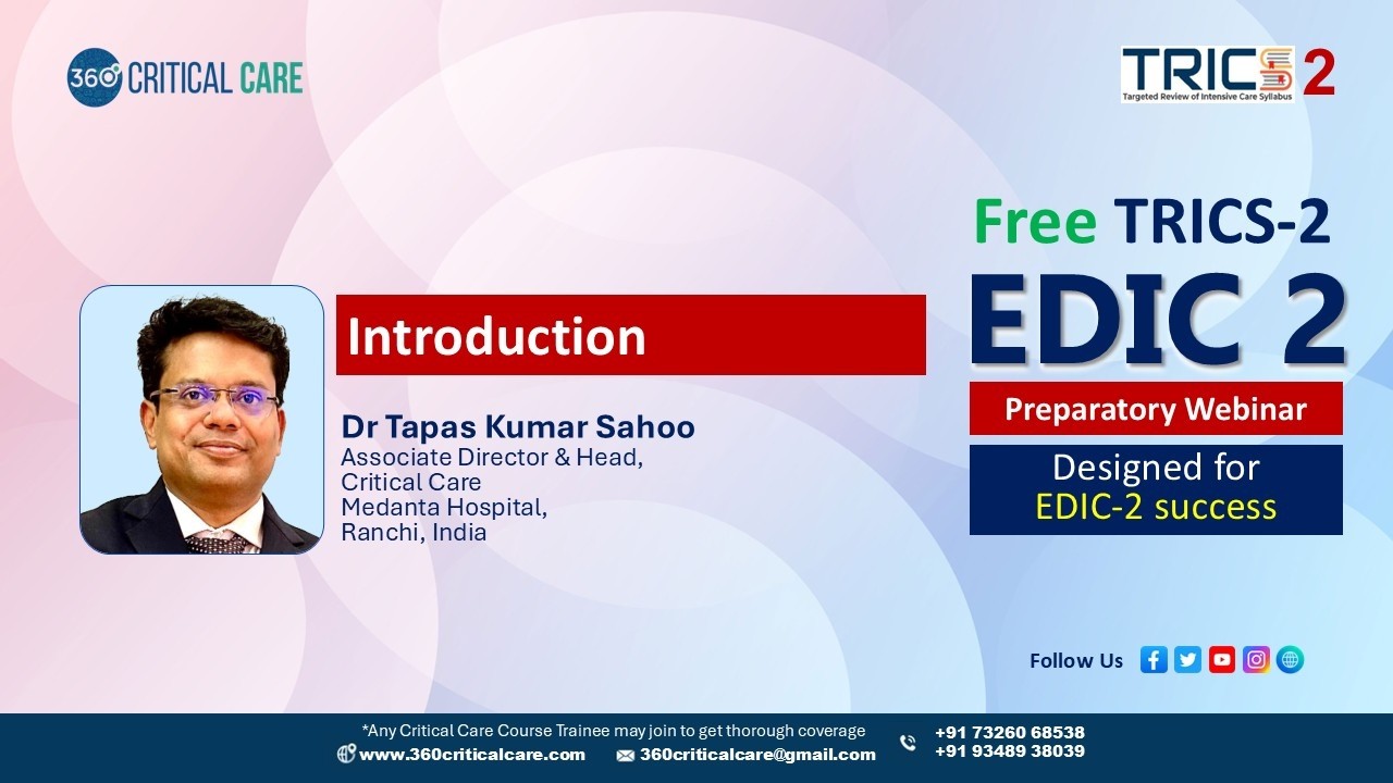 Introduction TRICS 2 (EDIC 2) Preparatory Course Free Webinar On 8th June 2026