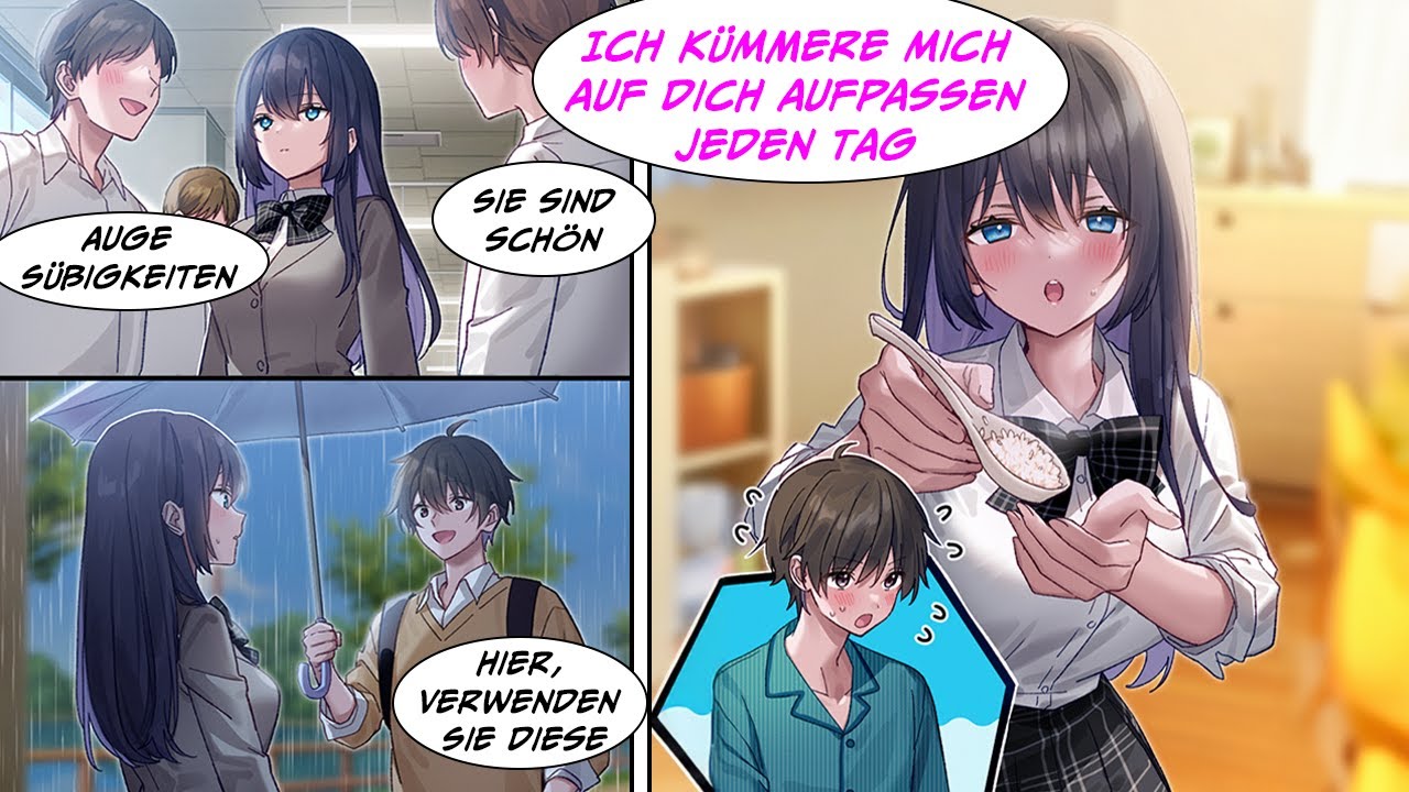 Ich habe dem schönen, aber kalten Mädchen meinen Regenschirm geliehen. Dann habe ich mich erkältet..