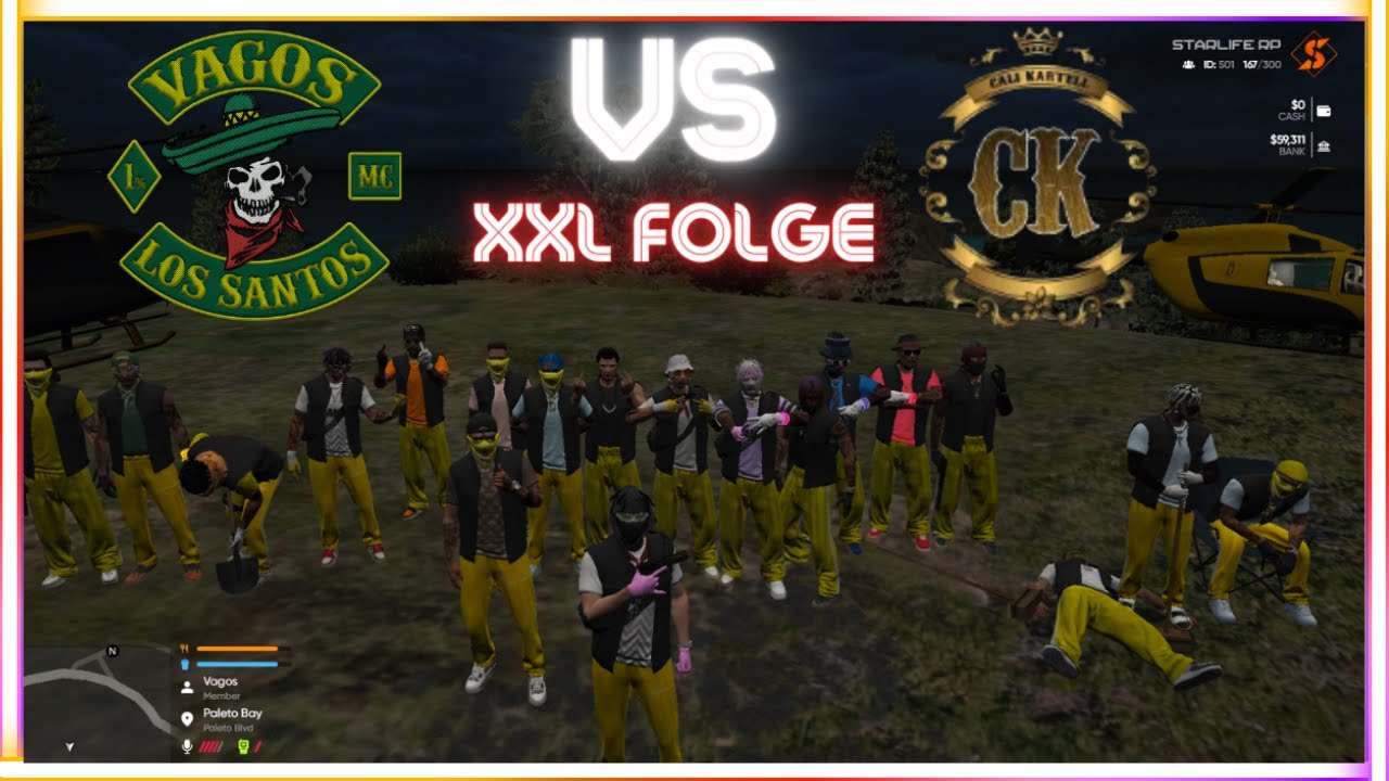 XXL FOLGE - VAGOS VS CALI - KRIEG 5 - 6 & 7 Kampf | GTA RP  - StarLife