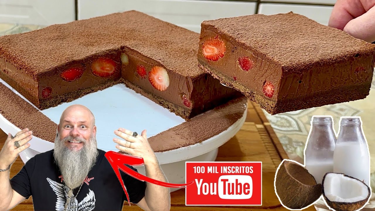 SURPRENDENTE! Chocolate, Leite de Coco e Morangos 🍓
