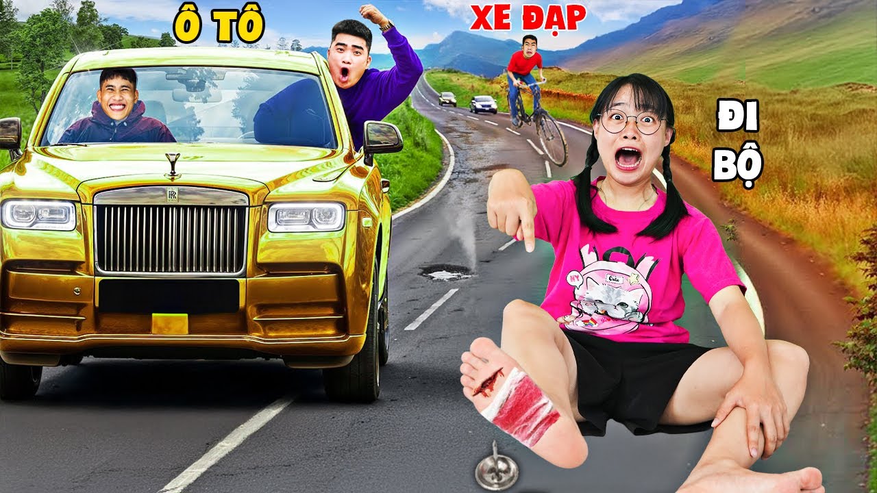 Hà Sam Thử Thách Đi Đến Villa Nghỉ Dưỡng 5 Sao Bằng Tất Cả Các Phương Tiện Đi Bộ, Xe Máy, Ô Tô
