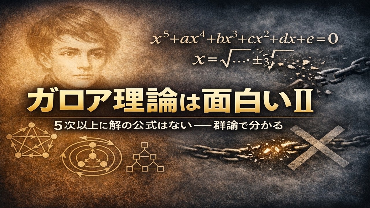 【ガロア理論は面白いⅡ】 本格的に群論を使います！
