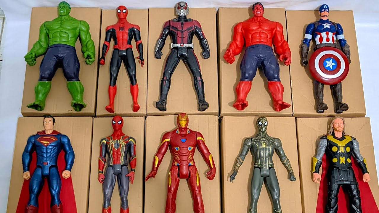 ASMR Avengers Toys Unboxing | Action Figures, Spider-Man, Hulk & Iron Man 
