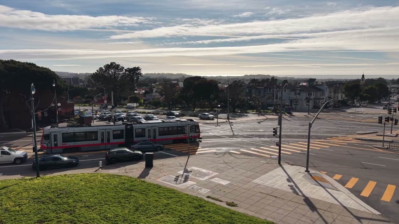 SF Muni's K-Ingleside from above