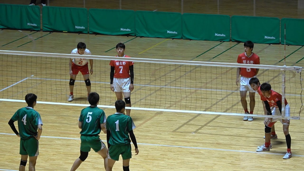 春高2019千葉県代表決定戦決勝 習志野vs市立船橋1セット目 Japan volleyball
